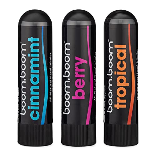 Aromatherapy Nasal Stick (3 Pack) by BoomBoom | Enhances Breathing + Boosts F...