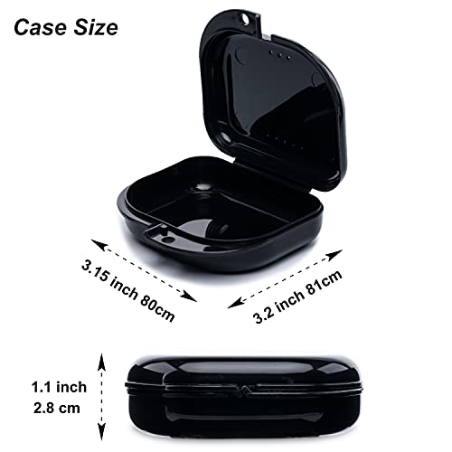 Retainer Case with Vent Holes, 4 Pcs Denture Case, Durable & Similar Mouth Gu...