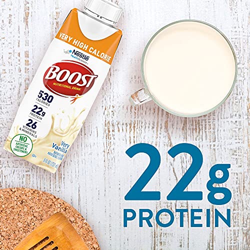 Boost Very High Calorie Complete Nutritional Drink, Very Vanilla, 8 Fl Oz (Pa...