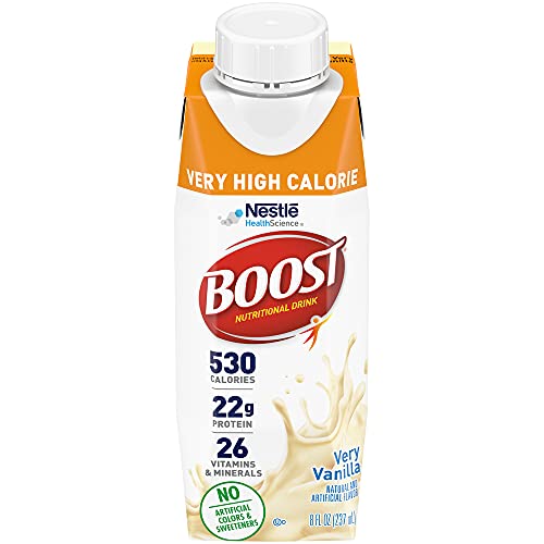 Boost Very High Calorie Complete Nutritional Drink, Very Vanilla, 8 Fl Oz (Pa...