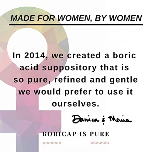 BoriCap Boric Acid Suppositories Contain Only Boric Acid, Gelatin Capsule, He...