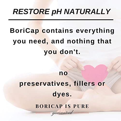 BoriCap Boric Acid Suppositories Contain Only Boric Acid, Gelatin Capsule, He...