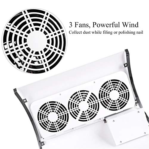 BORN PRETTY Nail Suction Dust Collector Nail Vacuum Cleaner Machine 40W Low N...
