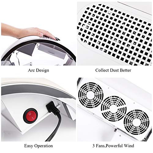 BORN PRETTY Nail Suction Dust Collector Nail Vacuum Cleaner Machine 40W Low N...