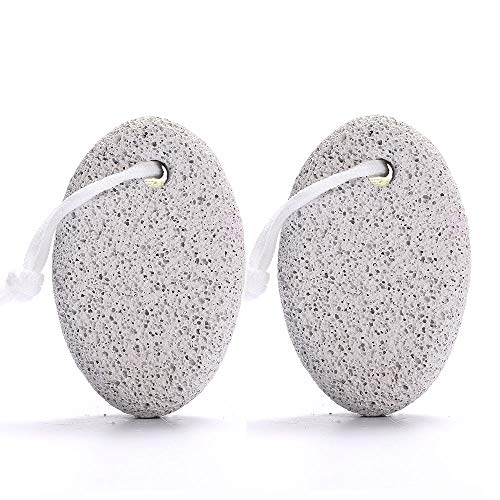Natural Pumice Stone for Feet, Borogo 2-Pack Lava Pedicure Tools Hard Skin Ca...