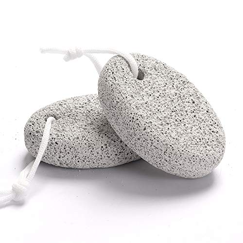 Natural Pumice Stone for Feet, Borogo 2-Pack Lava Pedicure Tools Hard Skin Ca...