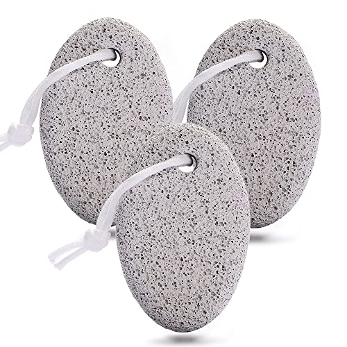 Natural Pumice Stone for Feet, Borogo 3-Pack Lava Pedicure Tools Hard Skin Ca...