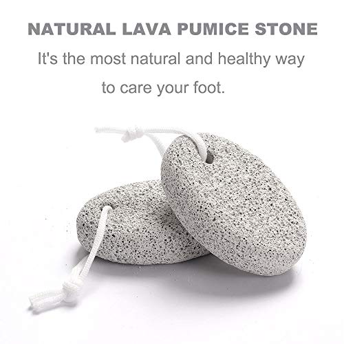 Natural Pumice Stone for Feet, Borogo 3-Pack Lava Pedicure Tools Hard Skin Ca...