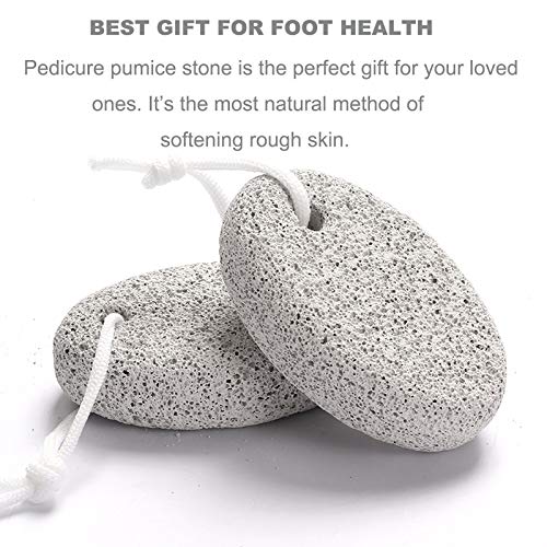 Natural Pumice Stone for Feet, Borogo 5-Pack Lava Pedicure Tools Hard Skin Ca...