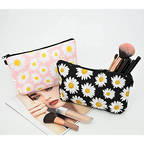 Borsun 2 Pcs Cosmetic Bag for Women Small Make Up Bag Waterproof Travel Toile...