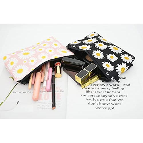 Borsun 2 Pcs Cosmetic Bag for Women Small Make Up Bag Waterproof Travel Toile...