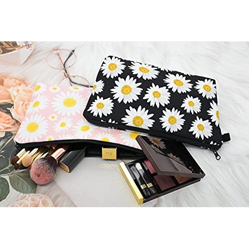 Borsun 2 Pcs Cosmetic Bag for Women Small Make Up Bag Waterproof Travel Toile...