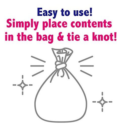 BOS Amazing Odor Sealing Disposable Bags for Diapers, Pet Waste or any Sanita...