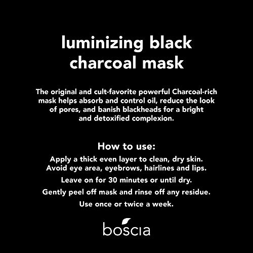 boscia Luminizing Charcoal Mask - Vegan Peel off Face Mask, Cruelty-Free Skin...