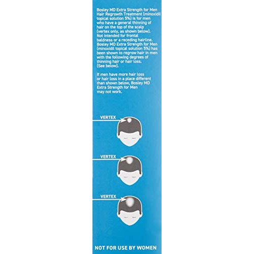 Bosley Professional Strength Men's Hair Re-growth Treatment, 5% Minoxidil Top...