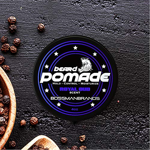 Bossman Hair & Beard Pomade - Moisturizing with Longer Hold and Control - Men...