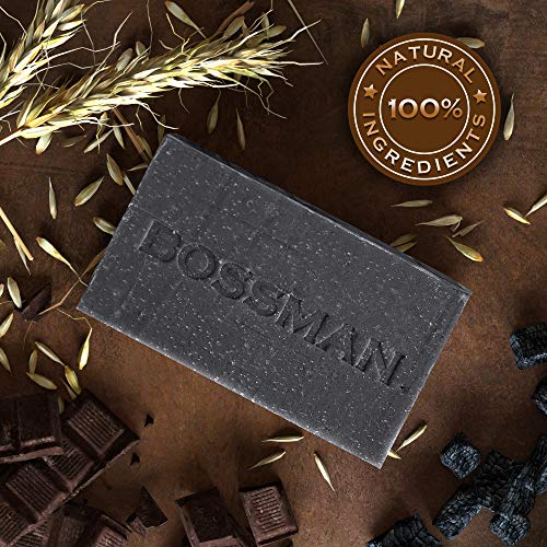 Bossman Men's Bar Soap 4 in 1 Beard Wash, Shampoo, Body Wash and Conditioner,...