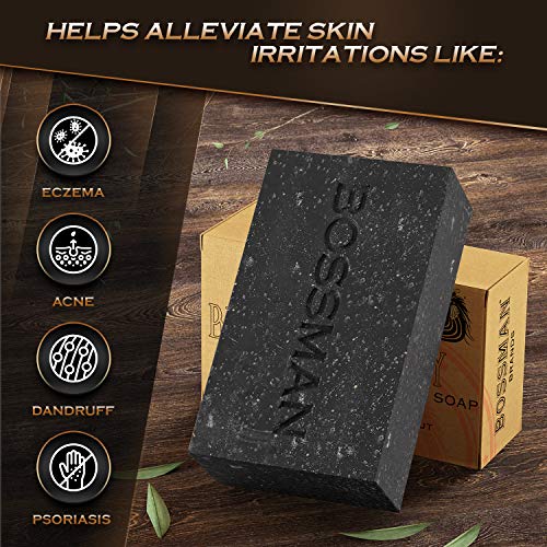 Bossman Men's Bar Soap 4 in 1 Beard Wash, Shampoo, Body Wash and Conditioner,...