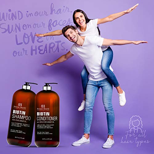 BOTANIC HEARTH Biotin Shampoo and Conditioner Set - with Ginger Oil & Keratin...