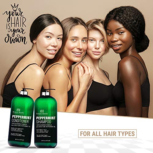 BOTANIC HEARTH Peppermint Oil Shampoo and Conditioner Set - Hair Blooming For...