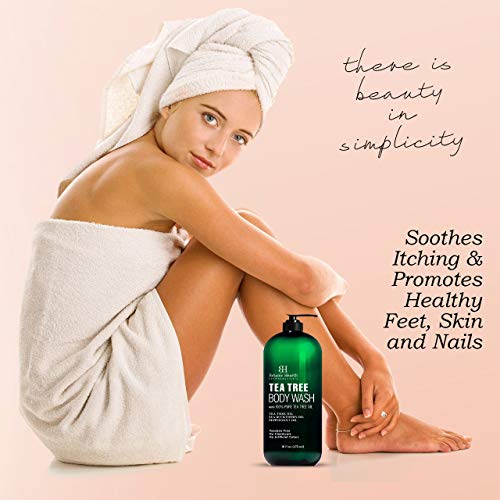 BOTANIC HEARTH Tea Tree Body Wash, Helps with Nails, Athletes Foot, Ringworms...