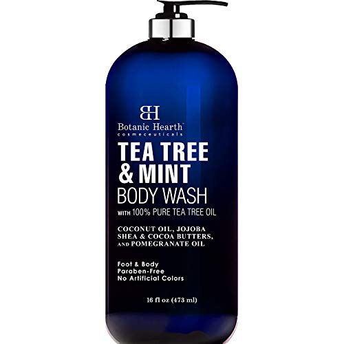 BOTANIC HEARTH Tea Tree Oil Body Wash with Mint - Paraben Free, Helps Fight B...