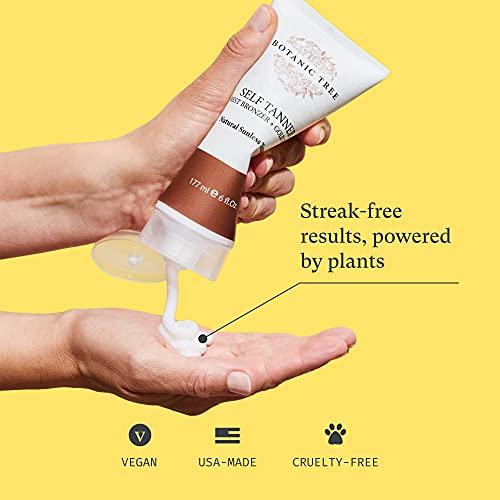 Botanic Tree Self Tanner-Organic Sunless Tanner for Natural-Looking Fake Tan-...