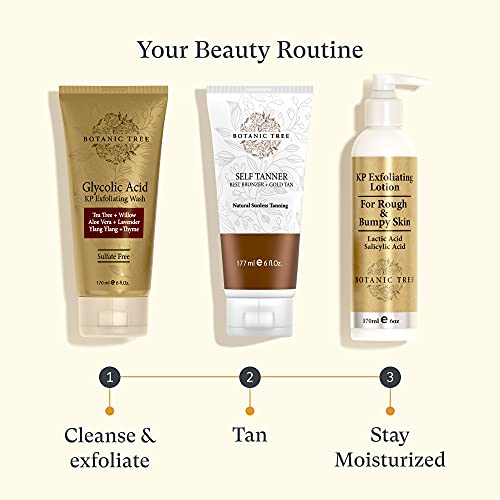 Botanic Tree Self Tanner-Organic Sunless Tanner for Natural-Looking Fake Tan-...