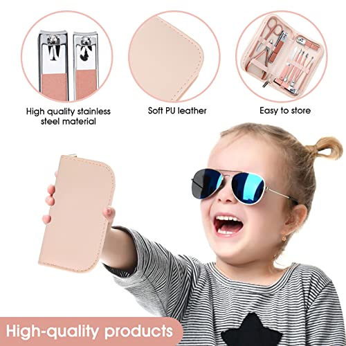 Nail Clippers and Beauty Tool Portable Set, Rose Gold Martensitic Stainless S...