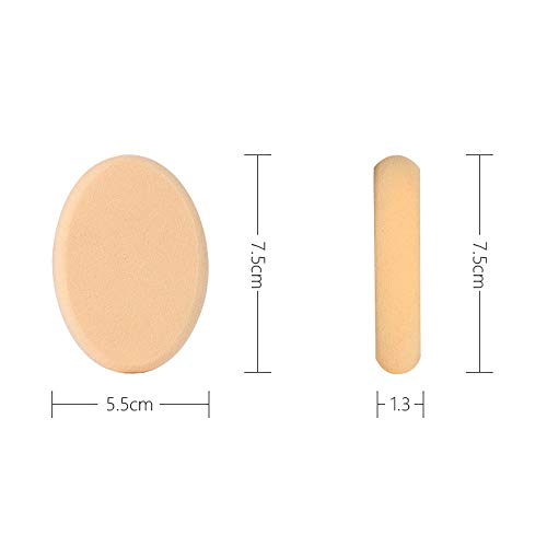 Oval Puff 2 Packs Skin Tone and Pink Make-up Egg Air Cushion Puff Beauty Egg ...