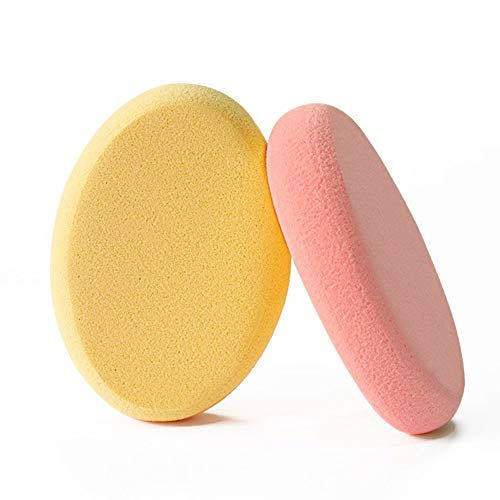 Oval Puff 2 Packs Skin Tone and Pink Make-up Egg Air Cushion Puff Beauty Egg ...