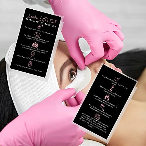 Boutique Marketing LLC Lash Lift + Tint Aftercare Instruction Cards | 50 Pack...