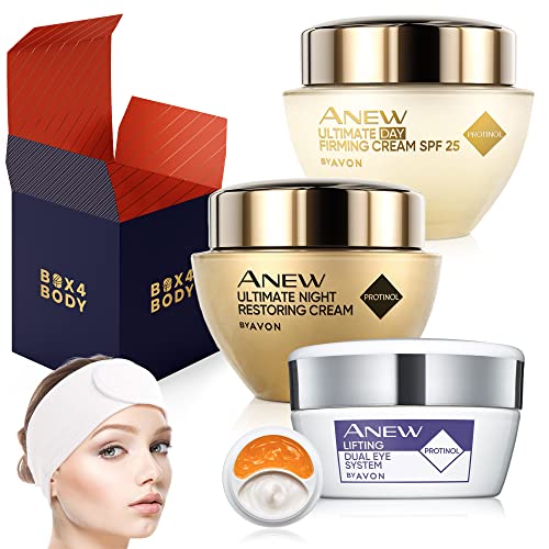4 Pcs Set - Avon Anew Ultimate Day Cream, Avon Anew Ultimate Night Cream, Avo...