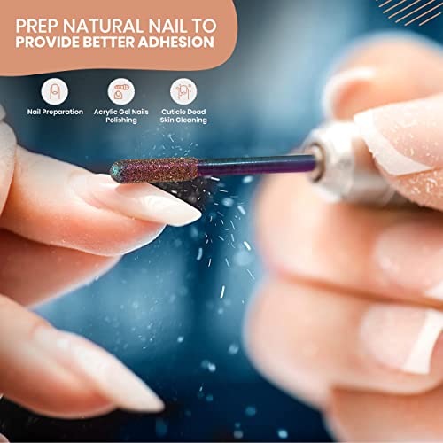 Boxgrove Nail Drill Bits Set of 8Pcs Multicolor Professional tools for Manicu...