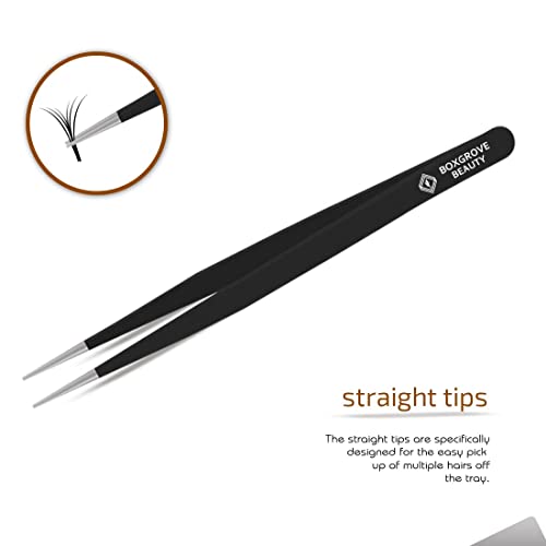 Lash Tweezers, Pack of 3 Stainless Steel Tweezers For Eyelash Extension | Str...