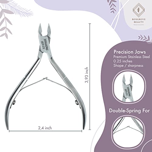 Professional Cuticle Cutter & Pusher Trimmer Manicure Tools with Double Sprin...