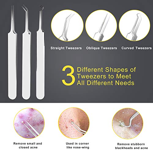 [Latest]Blackhead Remover Tool, Boxoyx 10 Pcs Professional Pimple Comedone Ex...