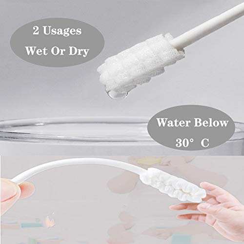 100 Pcs Baby Disposable Gauze Toothbrush,Baby Tongue Cleaner Scraper Newborn,...