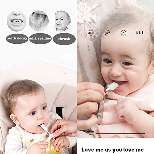 100 Pcs Baby Disposable Gauze Toothbrush,Baby Tongue Cleaner Scraper Newborn,...