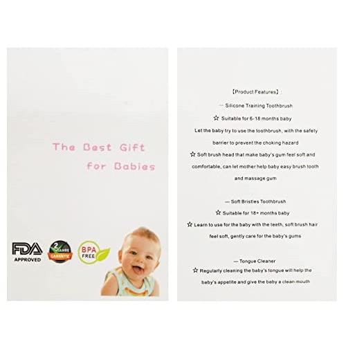 3Pcs/Set Baby Tongue Cleaner/Scraper Newborn+Soft Bristle Toothbrush+Silicone...