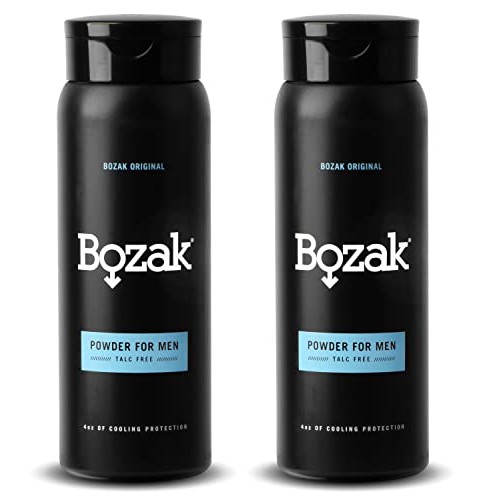Bozak Cooling Body and Foot Powder for Men – Talc Free, Jock Itch Defense, De...
