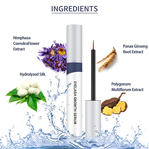 Eyelash Growth Serum and Eyebrow Enhancer Lash Serum for Longer, Sufficiently...