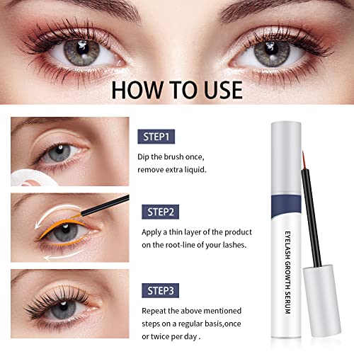 Eyelash Growth Serum and Eyebrow Enhancer Lash Serum for Longer, Sufficiently...
