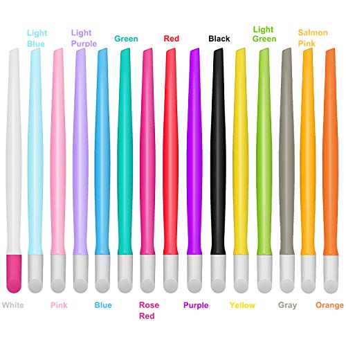 BQTQ 150 Pieces Plastic Handle Nail Cuticle Pusher Bulk Rubber Tip Nail Clean...