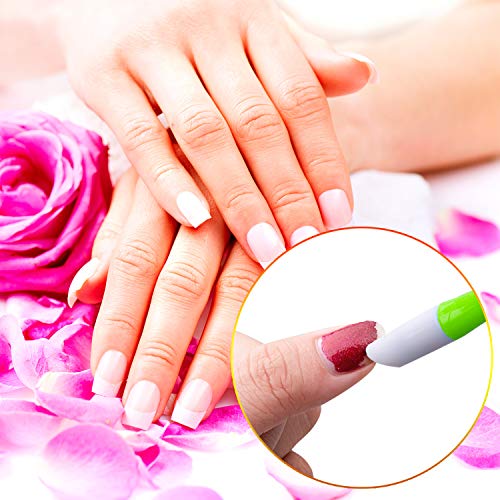 BQTQ 225 Pieces Plastic Handle Nail Cuticle Pusher Rubber Tip Nail Cleaner Co...