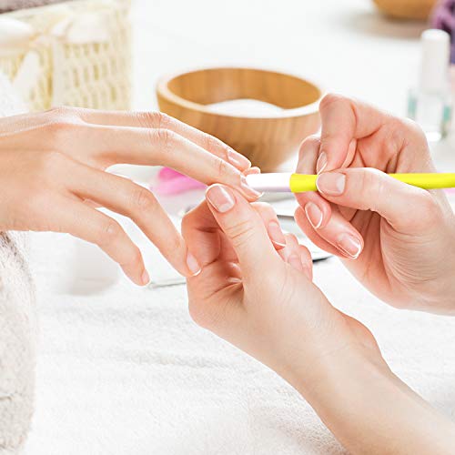 BQTQ 225 Pieces Plastic Handle Nail Cuticle Pusher Rubber Tip Nail Cleaner Co...