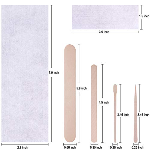 BQTQ 800 Pcs Wax Strips Sticks Kit Including 300 Pcs Non Woven Waxing Strips ...