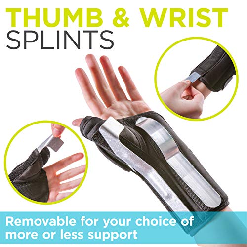 BraceAbility Thumb & Wrist Spica Splint | De Quervain's Tenosynovitis Long St...