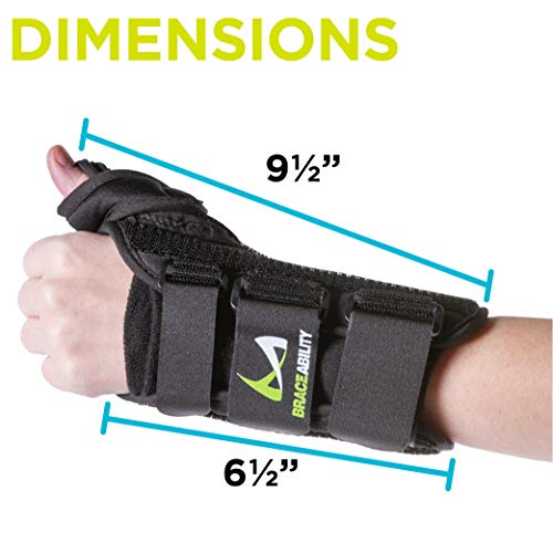 BraceAbility Thumb & Wrist Spica Splint | De Quervain's Tenosynovitis Long St...