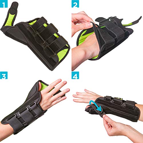 BraceAbility Thumb & Wrist Spica Splint | De Quervain's Tenosynovitis Long St...